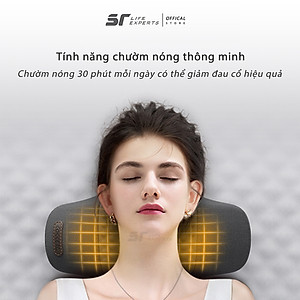 Kê Đầu Tích Hợp Massage Và Chườm Nóng, Gối Ngủ Cao Su Non Thư Giãn, Kê Cổ Giảm Đau Mõi Cổ Vai Gáy, Ngủ Ngáy - Sairui