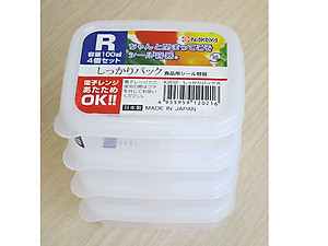 Hộp nhựa đựng thực phẩm Nakaya 100mlx4 Dùng được trong lò viba