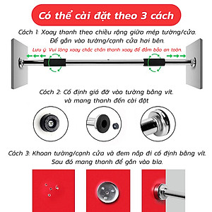 Xà đơn treo tường gắn cửa đa năng cao cấp tập thể dục tại nhà,Tay Cầm Bọc Đệm PVC Chống Trượt