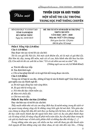 LUYỆN KĨ NĂNG GIẢI ĐỀ HỌC SINH GIỎI LỚP 9 VÀ ÔN THI VÀO LỚP 10 CHUYÊN MÔN NGỮ VĂN (Theo định hướng phát triển năng lực)