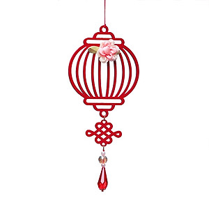 Combo 6D - Bộ 6 dây treo trang trí Tết Khai Lộc Hoàng Kim màu đỏ, trang trí mai, đào