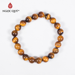 Vòng tay phong thủy đá mắt hổ vàng nâu mệnh thổ , kim - Ngọc Quý Gemstones
