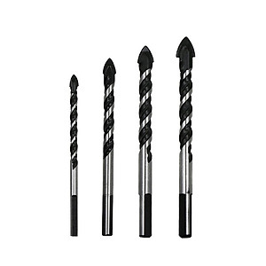 Bộ 5 Mũi Khoan cao cấp Hình Tam Giác Đa Năng Kích Thước 6 / 8 / 10 / 12mm khoan bê tông, sắt, nhôm, gỗ, gạch - miếng lót chuột