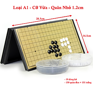 Cờ Vây Nam Châm Chọn size, Cờ Caro Cao Cấp, Có Bàn Là Hộp Đựng Rộng 28.5cm Và 37cm - Hàng chính hãng