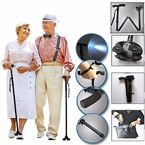 Gậy batoong đa năng (chống trượt, có đèn pin) phù hợp cho người cao tuổi