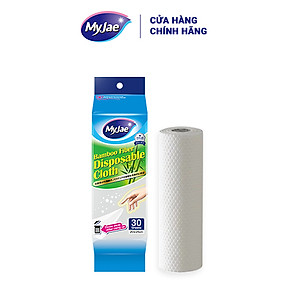 Khăn Lau Sợi Tre MyJae Một Lần Dùng Lau Bề Mặt, Đánh Bay Dầu Mỡ 20cm x 25cm (30 Cái/Bịch)