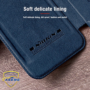 Bao da dành cho iPhone 13 hàng chính hãng Nillkin QIN có nắp trượt bảo vệ camera