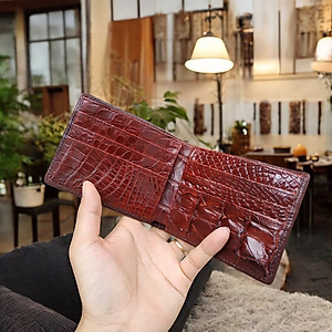 Bóp Nam Da Cá Sấu Thật 2 Mặt. GÙ CÁ SẤU NGUYÊN CON LỚN SIÊU ĐẸP