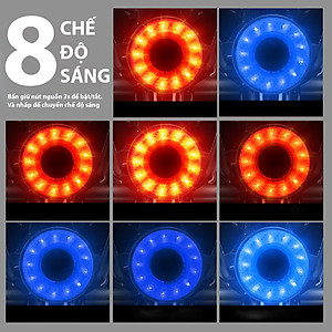 Đèn hậu xe đạp Kiotool 2 màu xanh đỏ K02