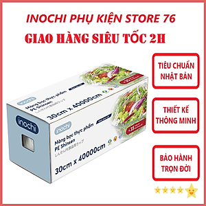 Màng Bọc Thực Phẩm , Đồ Ăn PE Shinsen Đạt Tiêu Chuẩn Tiêu Dùng Nhật Bản Đảm Bảo An Toàn Cho Người Sử Dụng - Chính Hãng inochi ( Tặng kèm khăn lau pakasa)