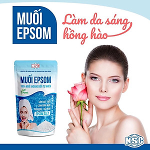 Muối tắm Epsom 200g, muối khoáng biển tự nhiên 100%, giảm đau xương khớp, thoái hóa, thoát vị, làm mờ vết thâm, chữa viêm da, nang lông mụn nhọt