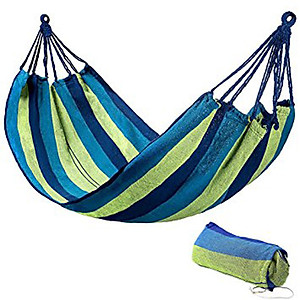 Võng Dù Kẻ Sọc Du Lịch 2 Lớp Dày Dặn, Chịu Lực Cao Size 180cm x 80cm (Giao Mẫu Ngẫu Nhiên)