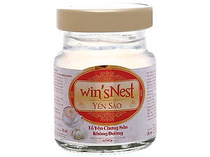 (Thùng 06 hộp) Yến Sào win'sNest Tổ Yến Chưng Sẵn 20% Không Đường (6 Lọ/Hộp) kèm túi