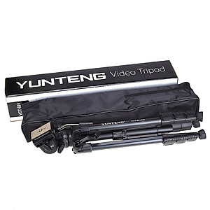 Chân máy YUNTENG VCT-691RM dùng cho máy ảnh, máy quay và điện thoại ( Kèm đầu kẹp xoay 360 độ, Remote và túi đựng) - Hàng chính hãng