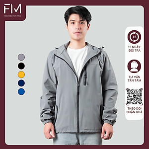 Áo khoác dù chống nắng nam, túi khóa kéo, nón có thể tách rời tiện lợi - FORMENSHOP - FMTHT050
