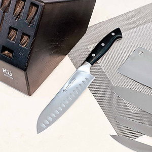 Bộ Dao 7 Món Nhà Bếp Bằng Thép Không Gỉ KUCHEN ĐỨC - KU K62709 -  Hàng Chính Hãng