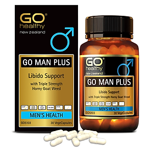 GO MAN PLUS 30 VIÊN - Viên uống tăng cường sinh lý nam, cải thiện và làm chậm quá trình mãn dục nam nhập khẩu chính hãng GO Healthy New Zealand