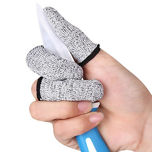 8pcs Reusable Finger Cots Cut Resistant Protection Fingertip Sleeves Caps Covers