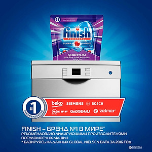Túi 60 viên rửa chén Finish Quantum Max Dishwasher Tablets PTT025459