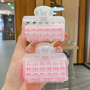 Lô Cuốn Tóc Có Kẹp Màu Hồng Dễ Thương Xu Hướng Thời Trang Hàn Quốc Mới Phụ Kiện Tóc Nữ