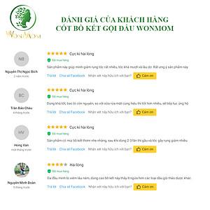 Cốt bồ kết thảo mộc sạch gàu, mọc tóc, dưỡng tóc đen mượt Wonmom 250ml