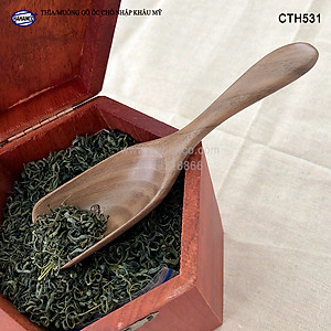 Thìa/Muỗng xúc trà gỗ Óc Chó (15cm) CTH531 - Dùng xúc cafe, xúc gia vị, ăn uống sạch, decor trang trí