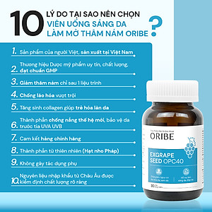 Viên Uống Đẹp Da Chống Nám Ngăn Ngừa Lão Hóa Oribe (Hộp 30 viên)