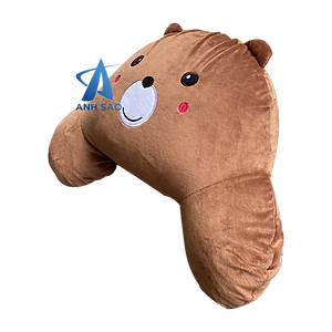 Gối tựa đầu dựa lưng ô tô A hình Teddy giảm đau lưng mỏi cổ