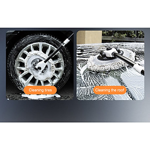 Chổi Vệ Sinh Rửa Xe Ô Tô - Cây Lau Nhà Đặc Biệt Dạng Ống Lồng Ba Phần | Dụng Cụ Rửa Xe Làm Sạch Bằng Sợi Chenille