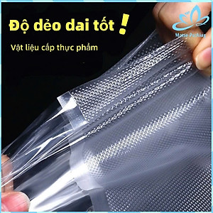 { Loại Dày} Combo 100 Túi Hút Chân Không Thực Phẩm Phù Hợp Với Tất Cả Các Dòng Máy Hút Chân Không , Túi Hút Chân Không Một Mặt Nhám Siêu Dai , Chất Liệu An Toàn - Hàng Chính Hãng