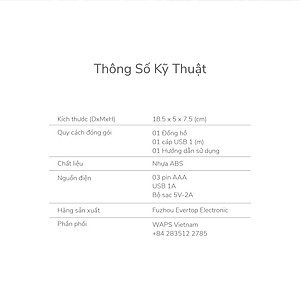 Đồng Hồ Để Bàn Thông Minh ARIZE Bandiz Mirror Digital Desk Clock - Hàng Chính Hãng