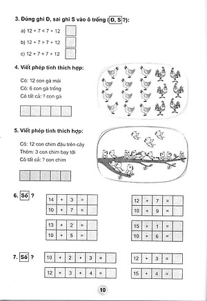 Sách Bài Tập Toán 1 - Tập 2 (Hai Buổi Trong Ngày)