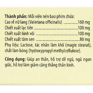￼Thảo Dược An Thần Ngủ Ngon valena Kingphar - Hộp 30 Viên - Giúp an thần, gây ngủ, tạo giấc ngủ đến nhanh, tự nhiên