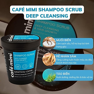 Dầu Gội Tẩy Tế Bào Chết Da Đầu Cafe Mimi Shampoo Scrub 330g Làm Sạch Sâu, Làm Phồng Chân Tóc, Hỗ Trợ Mọc Tóc