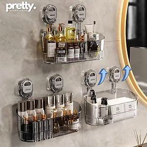 Kệ Để Đồ Nhà Tắm Cốc Hút Dán Tường, Giá Treo Nhà Bếp Chắc Chắn, Lỗ Thoát Nước Thông Minh - HÀNG CHÍNH HÃNG MINIIN