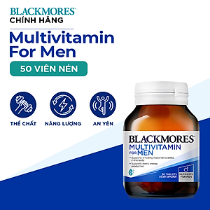 Vitamin Tổng Hợp Hỗ Trợ Sức Khỏe Nam Giới Blackmores Multivitamin For Men Lọ 50 Viên