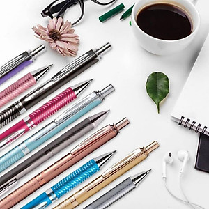 Bút ký Pentel Bl407 cao cấp ngòi 0.7mm mực xanh thân kim hợp nhôm bền đẹp