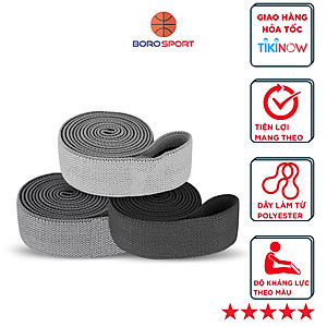 Bộ 3 Dây Kháng Lực  Loại Dài 200x3 cm  Chuyên Dụng Tập Gym Yoga , tập Mông Đùi  , Bắp Chân  Cleacco  BORO SPORT
