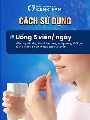 Fucoidan Genki Fami Nhật Bản, Tăng Cường Đề Kháng, Miễn Dịch, Hỗ Trợ Ngăn Ngừa Ung Bướu Hộp 150 viên