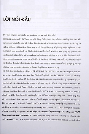 Chinh Phục Các Chuyên Đề Vật Lý Trong Đề Thi Tốt Nghiệp THPT Bằng Máy Tính Casio FX-580VN X