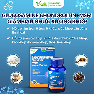 Glucosamine Chondroitin + MSM Youth Pharma Hỗ Trợ Xương Khớp - Hộp 30 Viên
