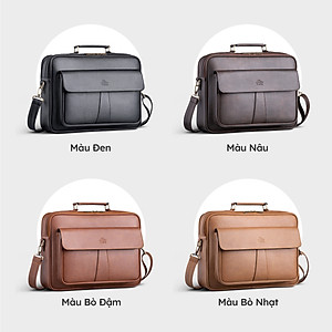 Cặp Công Sở Lata ( Thời trang nam basic đựng vừa laptop 14 inch - Cặp da CA43 )