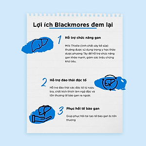 Viên Uống Hỗ Trợ Bảo Vệ Và Phục Hồi Tế Bào Gan Blackmores Milk Thistle Lọ 42 Viên