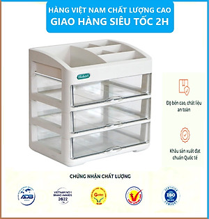Tủ Đựng Mỹ Phẩm Cao Cấp HOKORI 2 Tầng, Kệ Đựng Mỹ Phẩm, Đồ Trang Điểm Nhiều Ngăn - Hàng Việt Nam