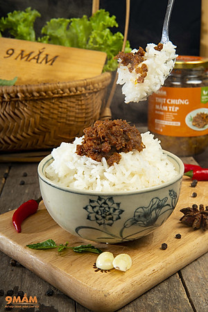 Thịt chưng mắm tép 9MẮM chuẩn vị Truyền thống, Đậm đà, An Toàn, Ăn Liền, Tiện lợi- đóng gói 400g- Chứng nhận OCOP 3 sao