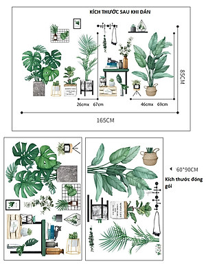 Decal dán tường tranh trang trí tiểu cảnh Simple Life phong cách Vintage Hàn Quốc DCX067 (85 x 165 cm)