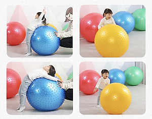 Bóng tập yoga có gai đường kính 75cm chịu lực 200kg(tặng bơm Bóng)