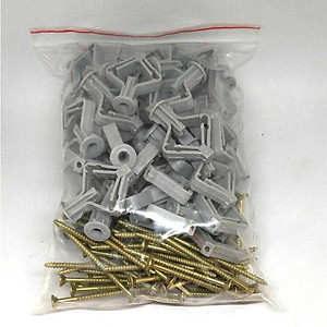 COMBO 10 BỘ TẮC KE BƯỚM, VÍT NỞ BƯỚM DẠNG MỎ NEO,  BẮT VÍT TƯỜNG, THẠCH CAO, GỖ,CHO MỌI LOẠI VẬT LIỆU, SIÊU GIỮ CHẮC.