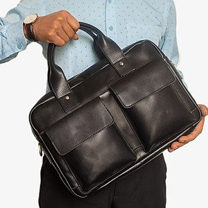 Cặp da công sở da bò Mill cao cấp B102 Bụi Leather - Bảo hành 12 tháng