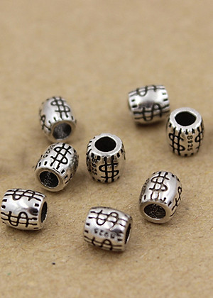 Combo 6 cái charm bạc túi tiền xỏ ngang - Ngọc Quý Gemstones